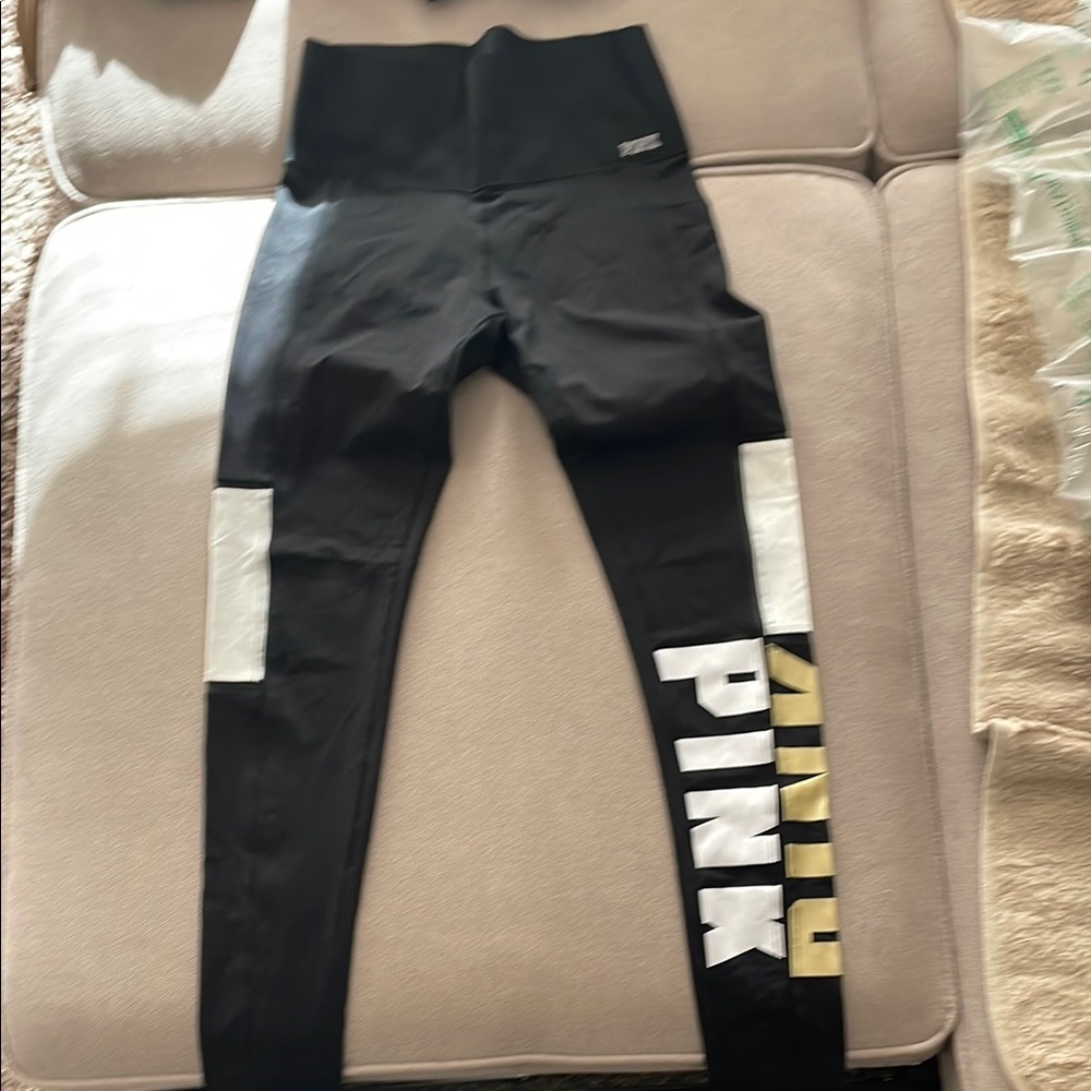 Black and Gold PINK Leggings